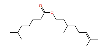 3,7-Dimethyl-6-octenyl-6-methylheptanoate